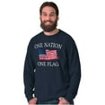 thumbnail image 1 of One Nation Distressed Flag USA Pride Unisex Plus Size Long Sleeve Shirt Brisco Brands 3X, 1 of 6