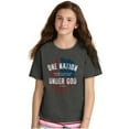 thumbnail image 1 of One Nation Under God Blessed USA Flag Crewneck T Shirts Boy Girl Teen Brisco Brands L, 1 of 6