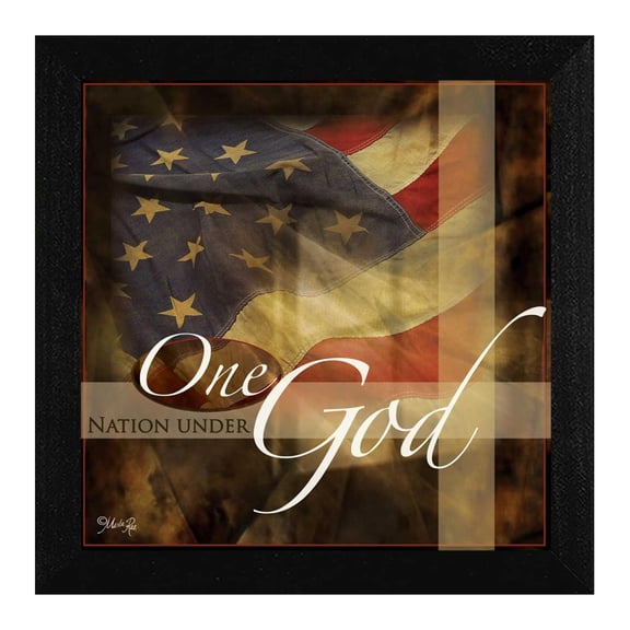 TrendyDecor4U One Nation Under God By Marla Rae Printed Wall Art MA125-276