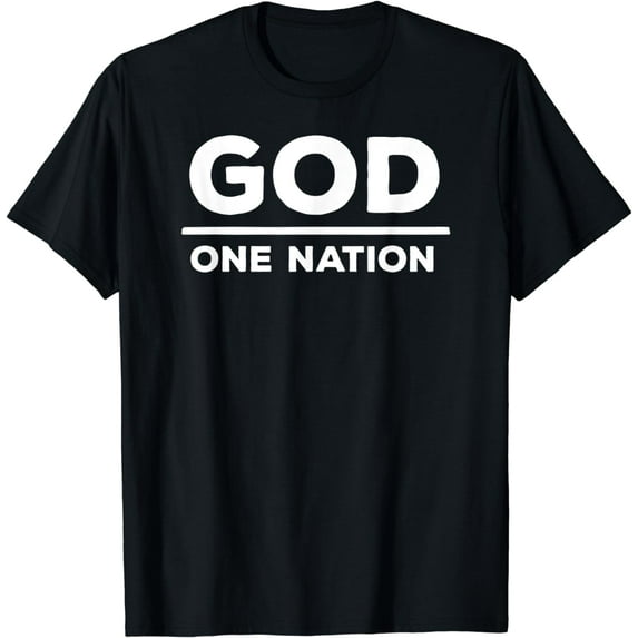 One Nation Under God - Christian Faith Believer Quote Saying T-Shirt