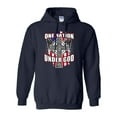 thumbnail image 1 of One Nation Under God Cross USA America Patriotic DT Sweatshirt Hoodie, 1 of 2