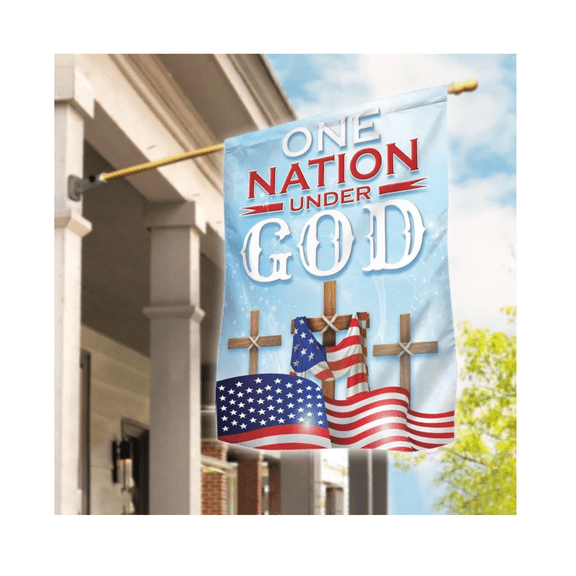 One Nation Under God Flag, 4Th Of July Flag, Independence Day Flag 12x18 POLE NOT INCLUDED Garden Flag