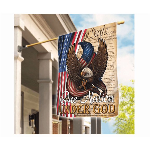 One Nation Under God Flag, 4Th Of July Flag, Independence Day Flag 12x18 POLE NOT INCLUDED Garden Flag