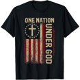 thumbnail image 1 of One Nation Under God Flag 4th Of July Patriotic Christian T-Shirt, 1 of 3