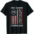 thumbnail image 1 of One Nation Under God Flag 4th of July Patriotic Christian T-Shirt USA American Flag Shirt Independence Day Freedom Tee, 1 of 7