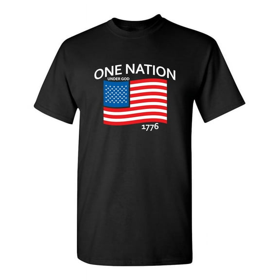 One Nation Under God Graphic Tees Sarcastic Mens Apparel Gift For Any Occasion Humor Novelty Funny T Shirt