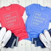 One Nation Under God Shirt - Blue