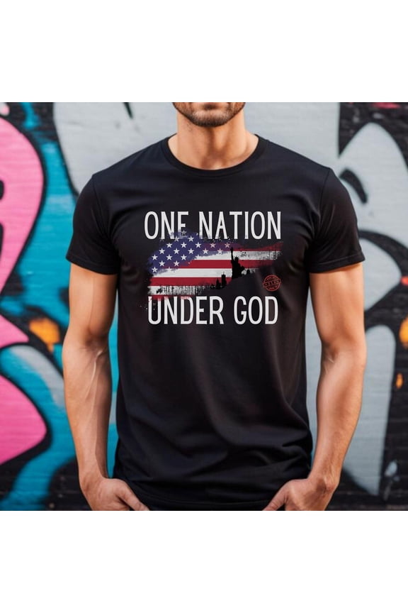 One Nation Under God Shirt, Christian American Shirt, 4th of July Shirt, Patriotic Shirt, American Shirt, Independence Day Tee, 4th of July Gift