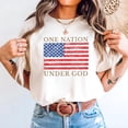 thumbnail image 1 of One Nation Under God Shirt, Christian Patriotic July 4th Tee, USA Flag Shirt, Independence Day Shirt, American Christian Tee, 1 of 5