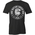 thumbnail image 1 of One Nation Under God T-Shirt | Patriotic American Black Tee Gift, 1 of 5