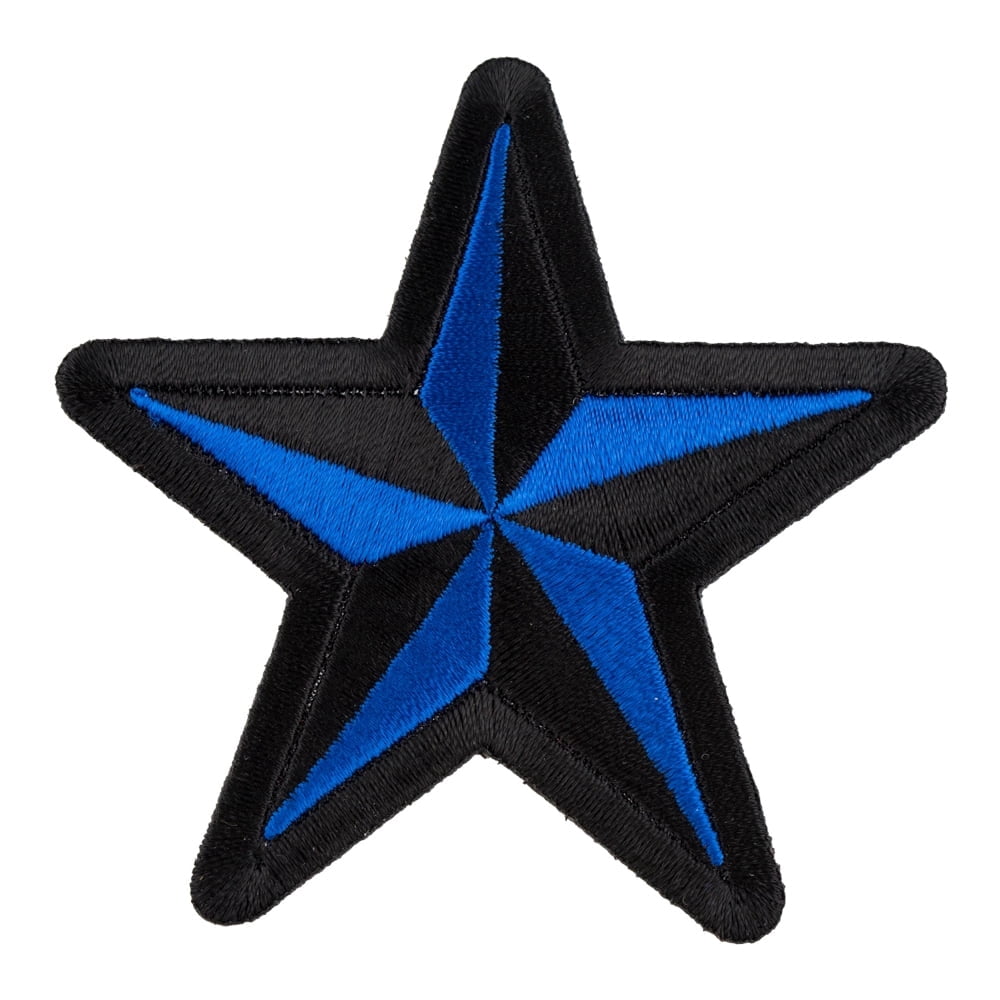 Nautical Star Blue & Black Patch, Star Patches - Walmart.com