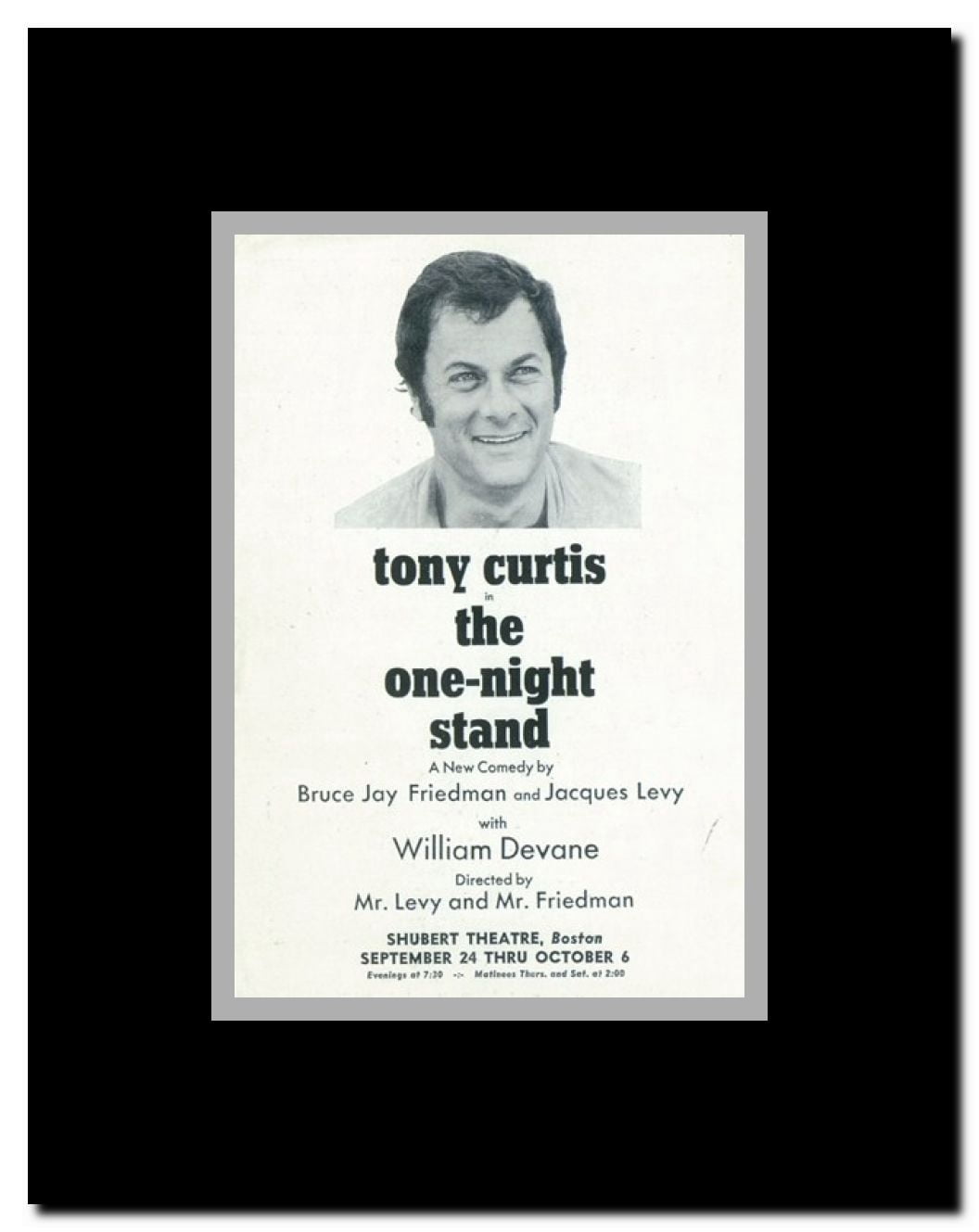 One Night Stand (Broadway) Framed Movie Poster