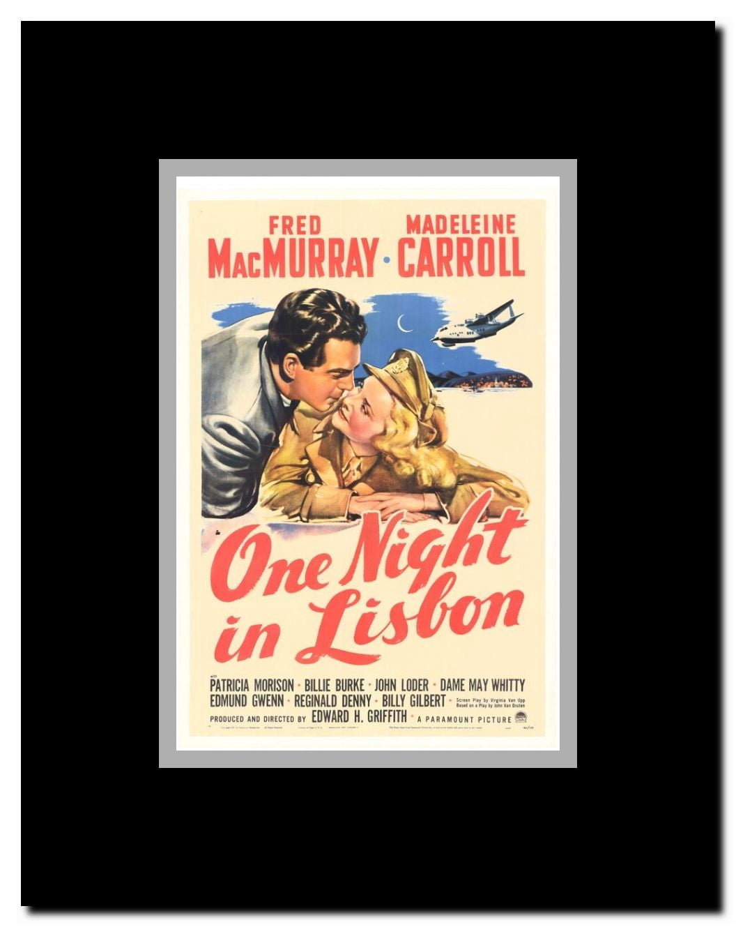 One Night in Lisbon Framed Movie Poster