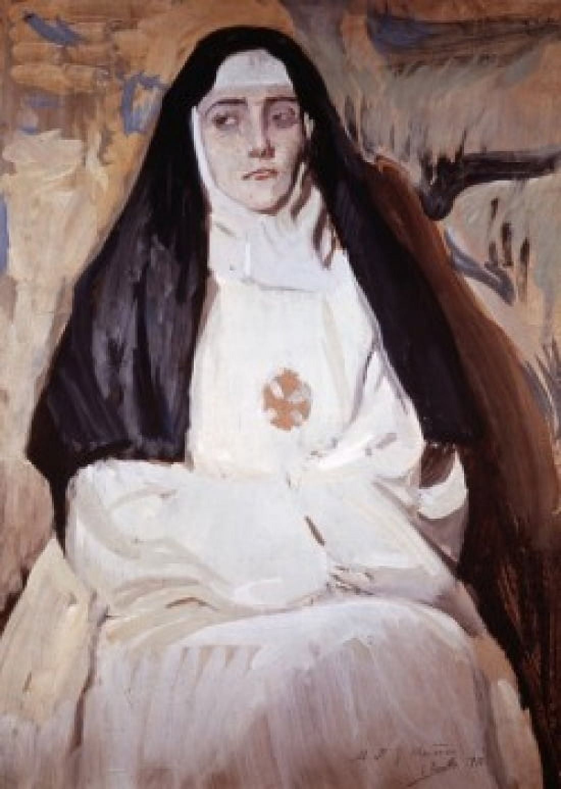 One Nun Joaquin Sorolla y Bastida (1863-1923 Spanish) Canvas Art - Joaquin Sorolla y Bastida (24 x 36)