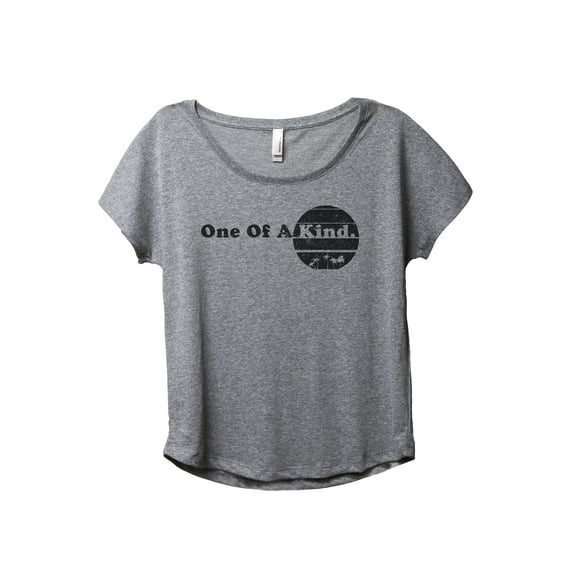 One Of A Kind Women's Fashion Slouchy Dolman T-Shirt Tee Heather Grey 3X-Large