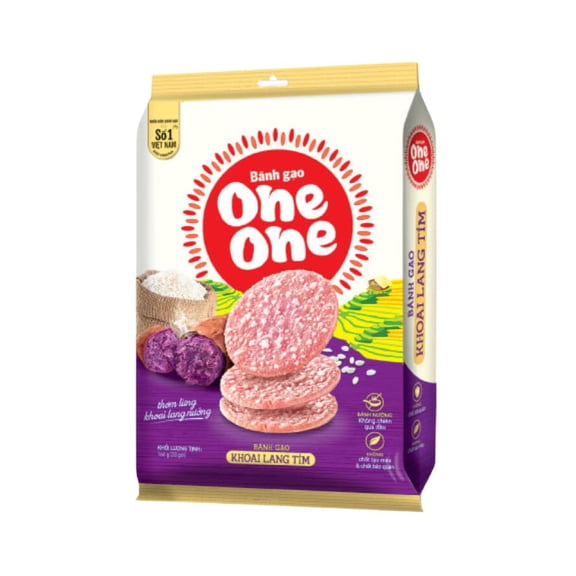 One One Rice Cracker, Purple Sweet Potato Flavor, 5.86 oz (166g)