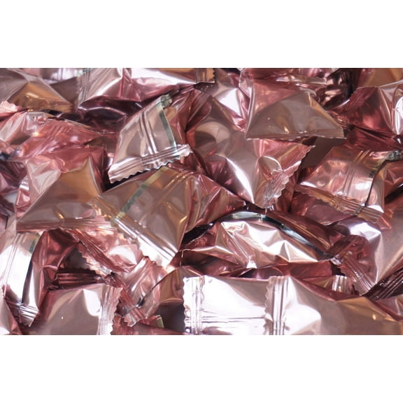 One Pack of 50 Pieces Metallic Rose Gold Party Buttermints 7 Ounce