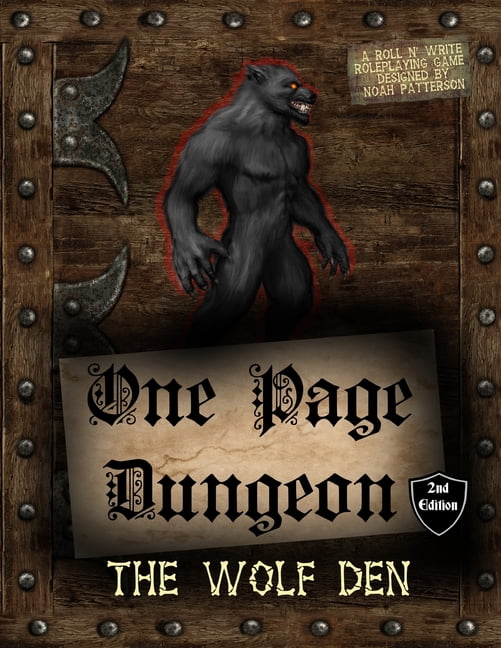 One Page Dungeon One Page Dungeon: The Wolf Den, (Paperback)