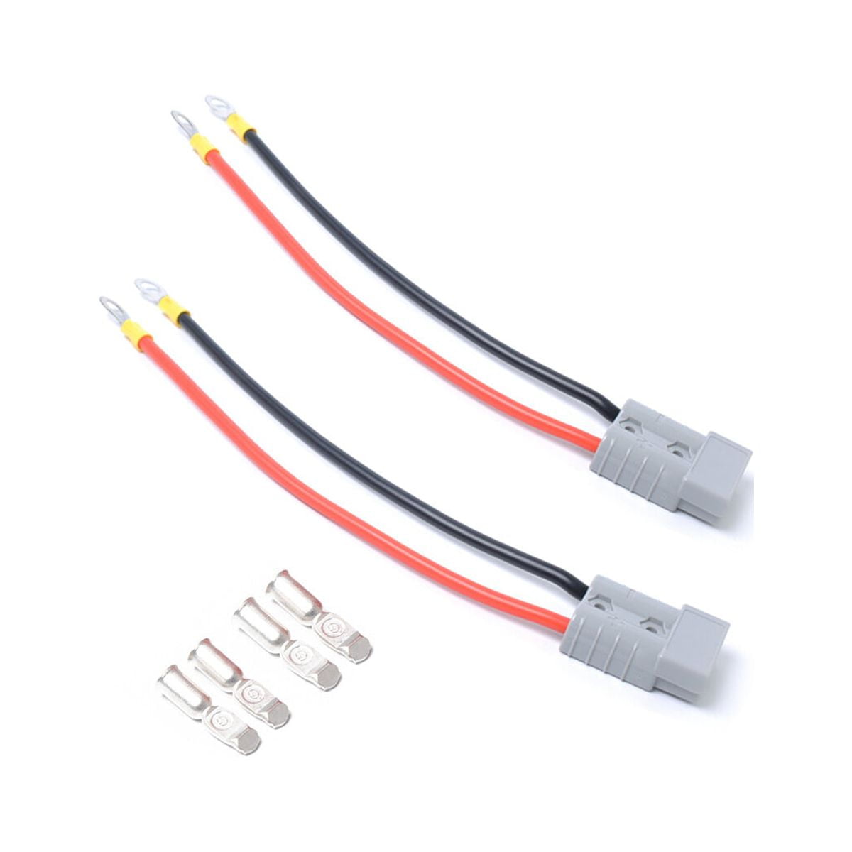 One Pair 50A 600V Quick Connection Power Connectors with 25cm Cables