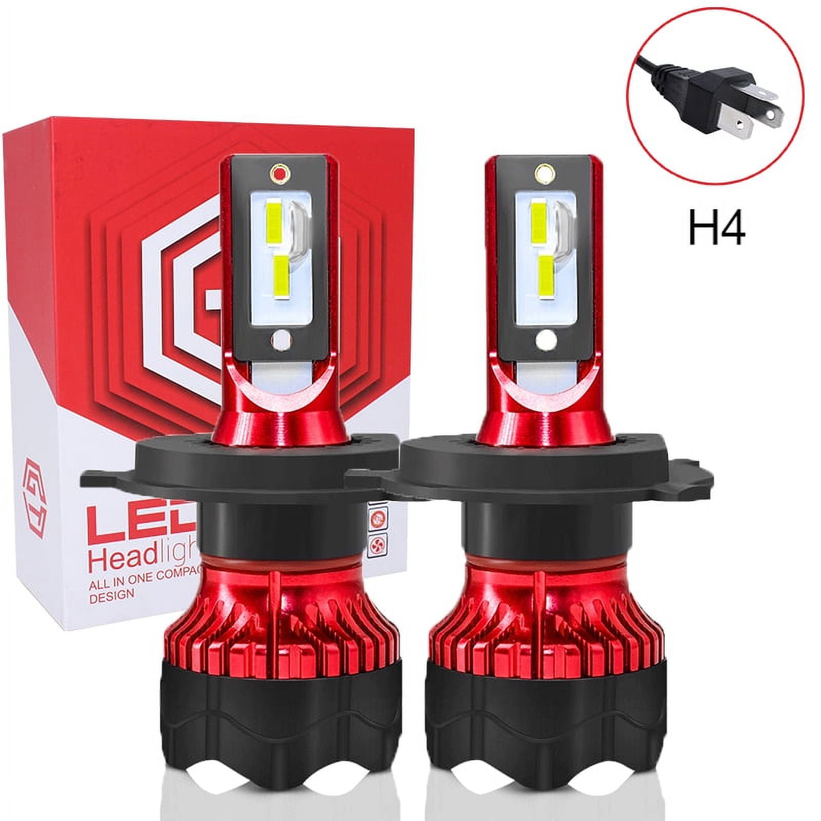 One Pair 9003/H4 LED Headlight Bulbs Conversion Kit High&Low Beam 6500K