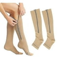 thumbnail image 1 of One Pair Compression Socks With Zipper Socks Vein Elastic Socks Sports Running Football, 1 of 3