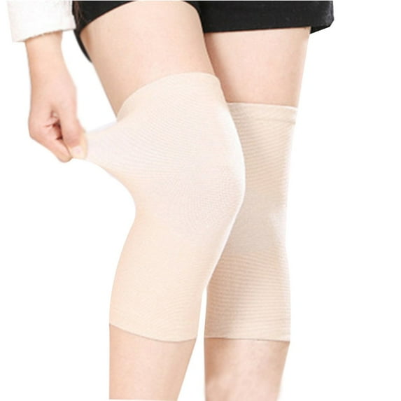 (One Pair) Cotton Knee Sleeves for Knee Support, Circulation Improvement & Pain Relief,Sport Compression for Running, Pain Management, Arthritis Pain Women Men (Complexion, Large)