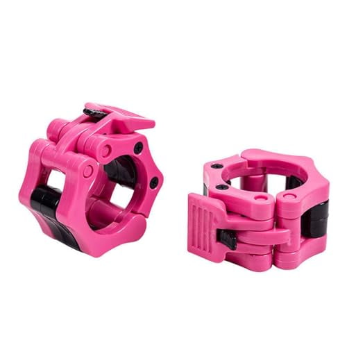 One-Pair Package Barbell Buckle Olympic Pole Dumbbell Rod Plastic Buckle circlip Card Holder Card Holder Chuck,Large,Rose Red