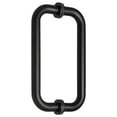 thumbnail image 1 of One Pair of Stainless Steel 304 Grade Tubular Round Back to Back Shower Door Pull Handle 3/4" Diameter SSTB203B (8-Inch, Round, Matt Black Finish SSTB203B), 1 of 3