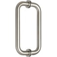 thumbnail image 1 of One Pair of Stainless Steel 304 Grade Tubular Round Back to Back Shower Door Pull Handle 3/4" Diameter SSTB203S (8-Inch, Round, Brush Satin Finish SSTB203S), 1 of 1