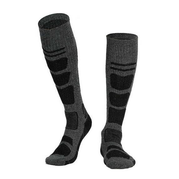 One Pair Wool Ski Socks for Men Women Youth, Compression Snowboard Socks Knee High Thick Thermal Socks for Cold Weather
