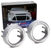 One Pair Xenon White 40-SMD LED Halo Ring Angel Eyes Shrouds for Fog Light Customization or Light Retrofit DIY Use