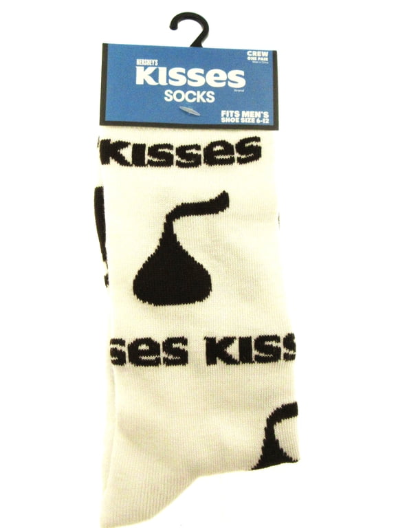 One Pair of Hershey's Kisses Crew Socks for Men Shoe Sizes 6 - 12