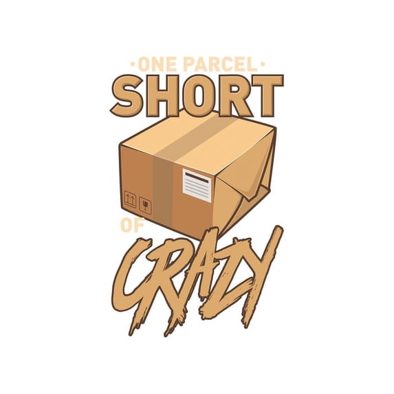 One Parcel Short Of Crazy: 120 Pages I 6x9 I Graph Paper 4x4 I Funny Delivery Man & Mail Man Gifts (Paperback)