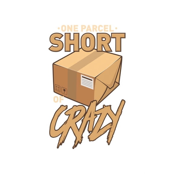 One Parcel Short Of Crazy: 120 Pages I 6x9 I Karo I Funny Delivery Man & Mail Man Gifts (Paperback)