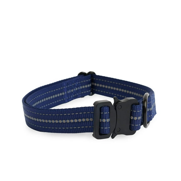 One Paw, Stripe Printed Nylon Dog Collar with Metal Buckle, Water Repellent, Multiple sizes