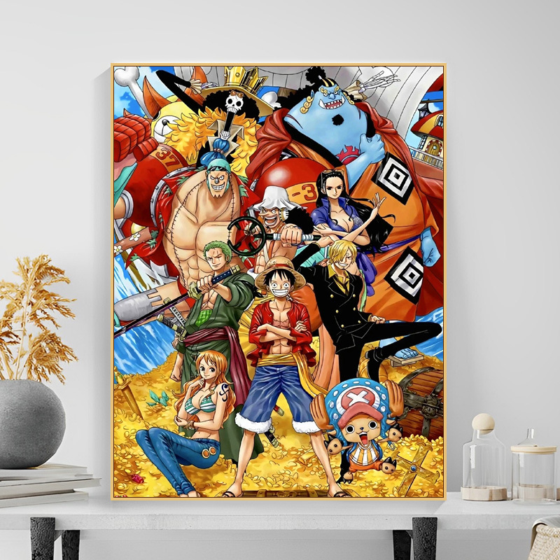 One Piece Oil Painting DIY Painting Children and Adults Use The Living