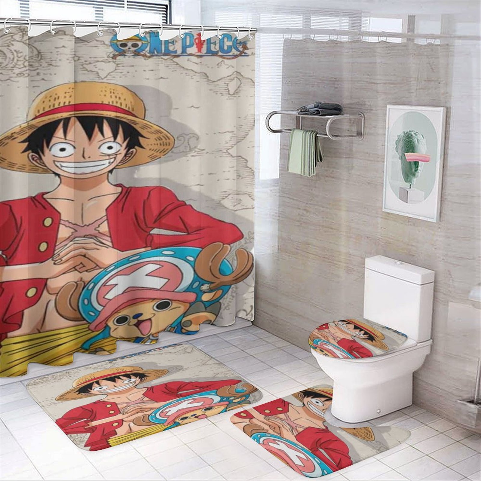 One Piece Shower Curtain