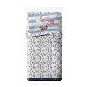 One Piece Piracy Forever Kids 3 Piece White and Blue Bedding Sheet Set, Netflix, Twin