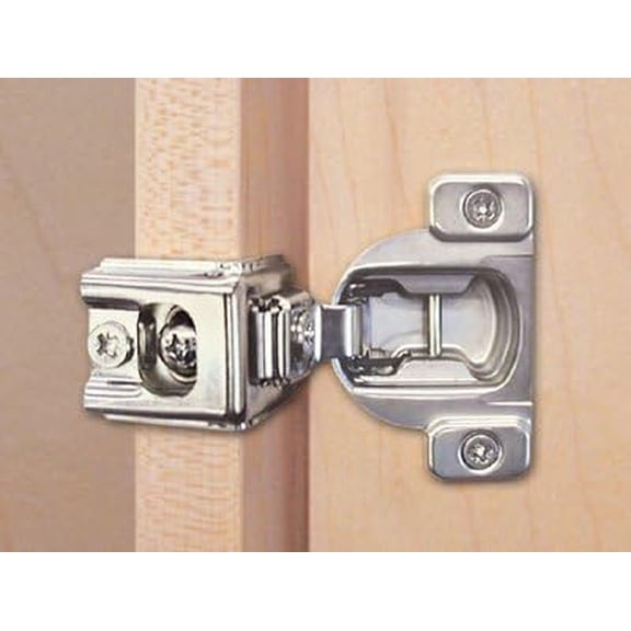 One Piece (39C358C.20) overlay hinge. Blum 110 Degrees Compact 39C Series 1 1/4"