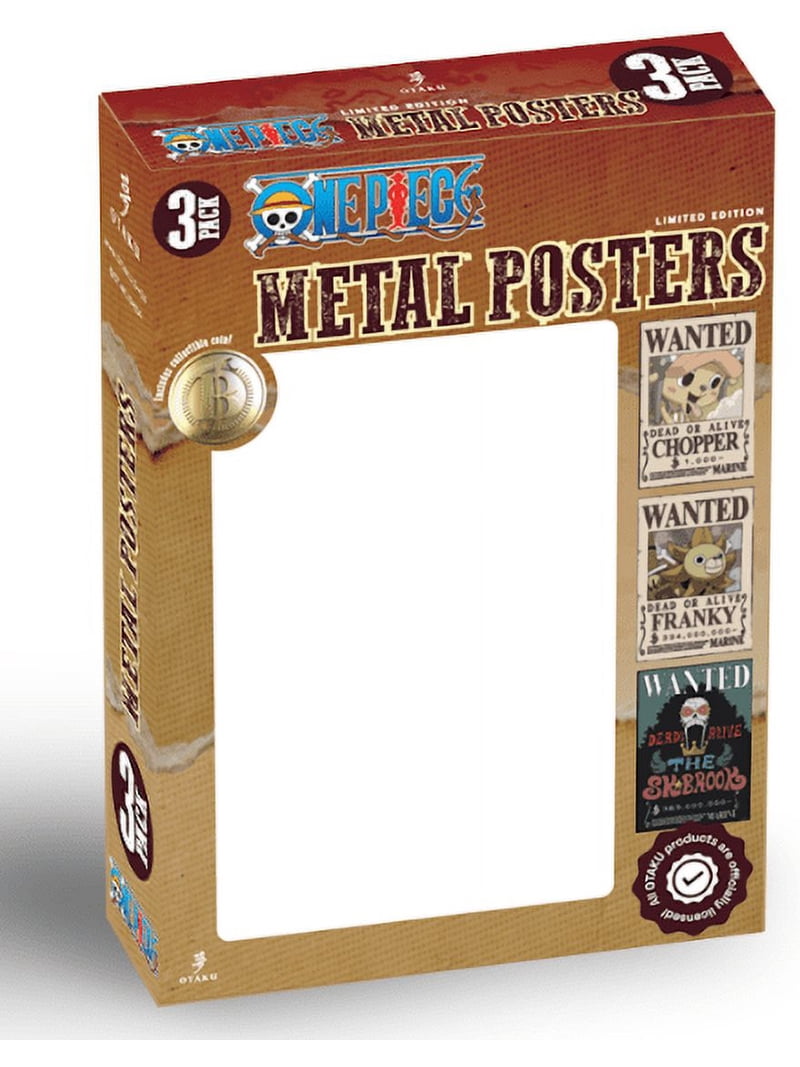 One Piece 3pk Metal Wanted Posters V2 + Coin - Walmart.com
