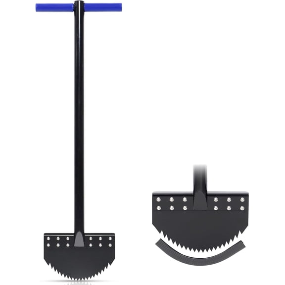 CKLT One-Piece 40in Manual Edger Lawn Tool for Landscaping Rustproof with Rubber Handle