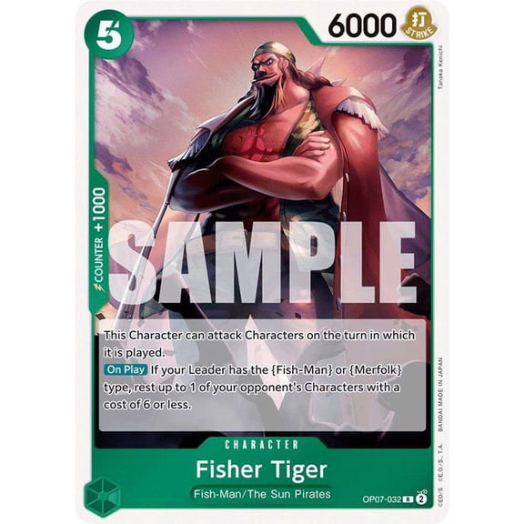 One Piece 500 Years in the Future Rare Fisher Tiger OP07-032