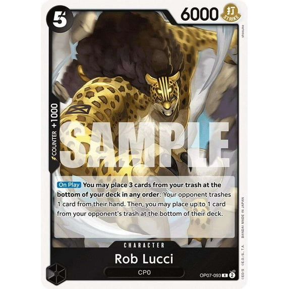 One Piece 500 Years in the Future Rare Rob Lucci OP07-093