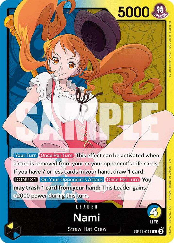 One Piece A Fist of Divine Speed Leader Nami OP11-041 - Walmart.com