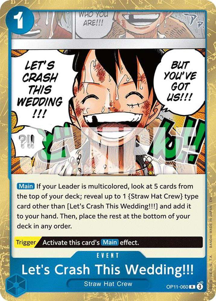 One Piece A Fist of Divine Speed Rare Let's Crash This Wedding