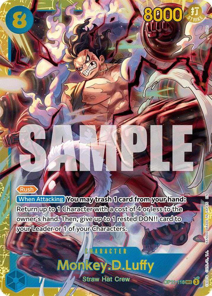 One Piece A Fist of Divine Speed Secret Rare Monkey.D.Luffy