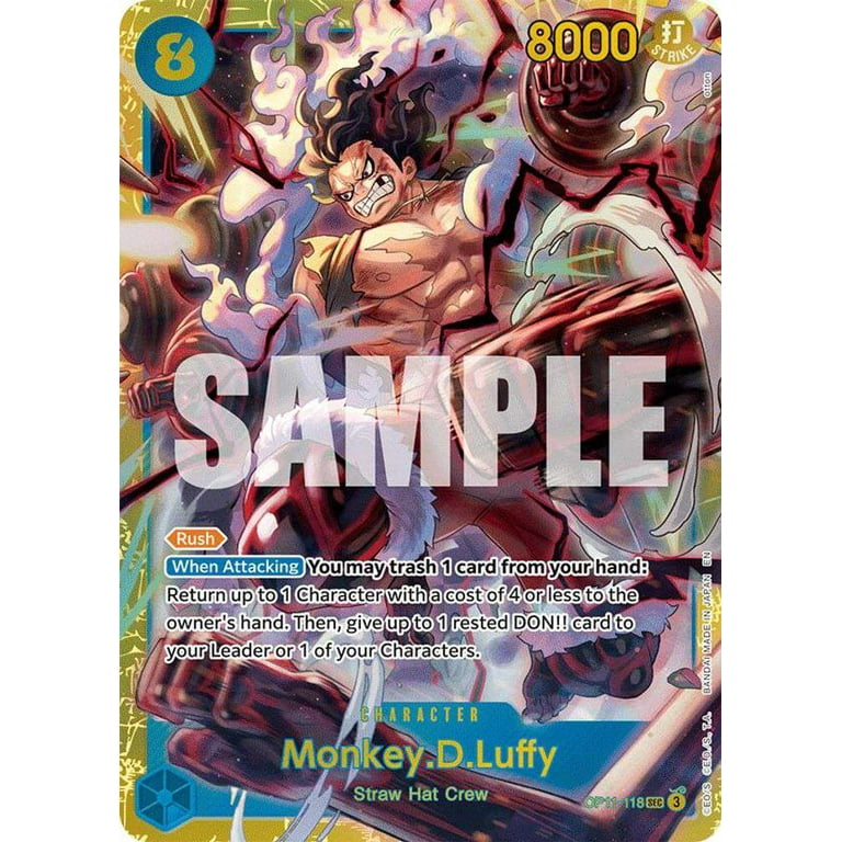 One Piece A Fist of Divine Speed Secret Rare Monkey.D.Luffy OP11