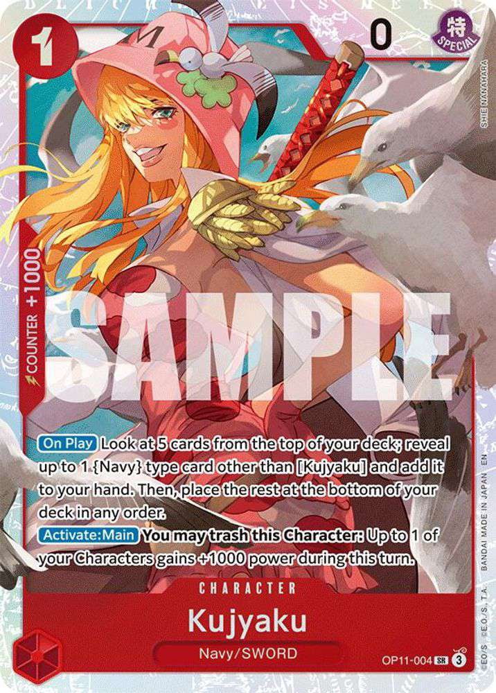 One Piece A Fist of Divine Speed Super Rare Kujyaku OP11-004