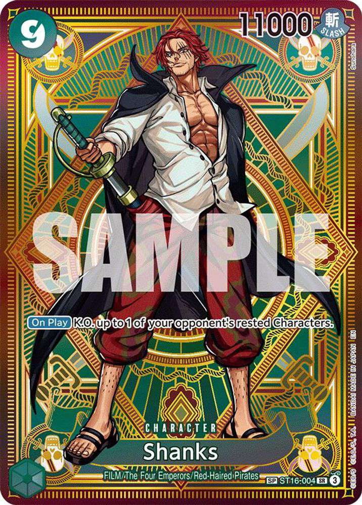 One Piece A Fist of Divine Speed Super Rare Shanks ST16-004 (SP