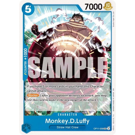 One Piece A Fist of Divine Speed Uncommon Monkey.D.Luffy OP11-058